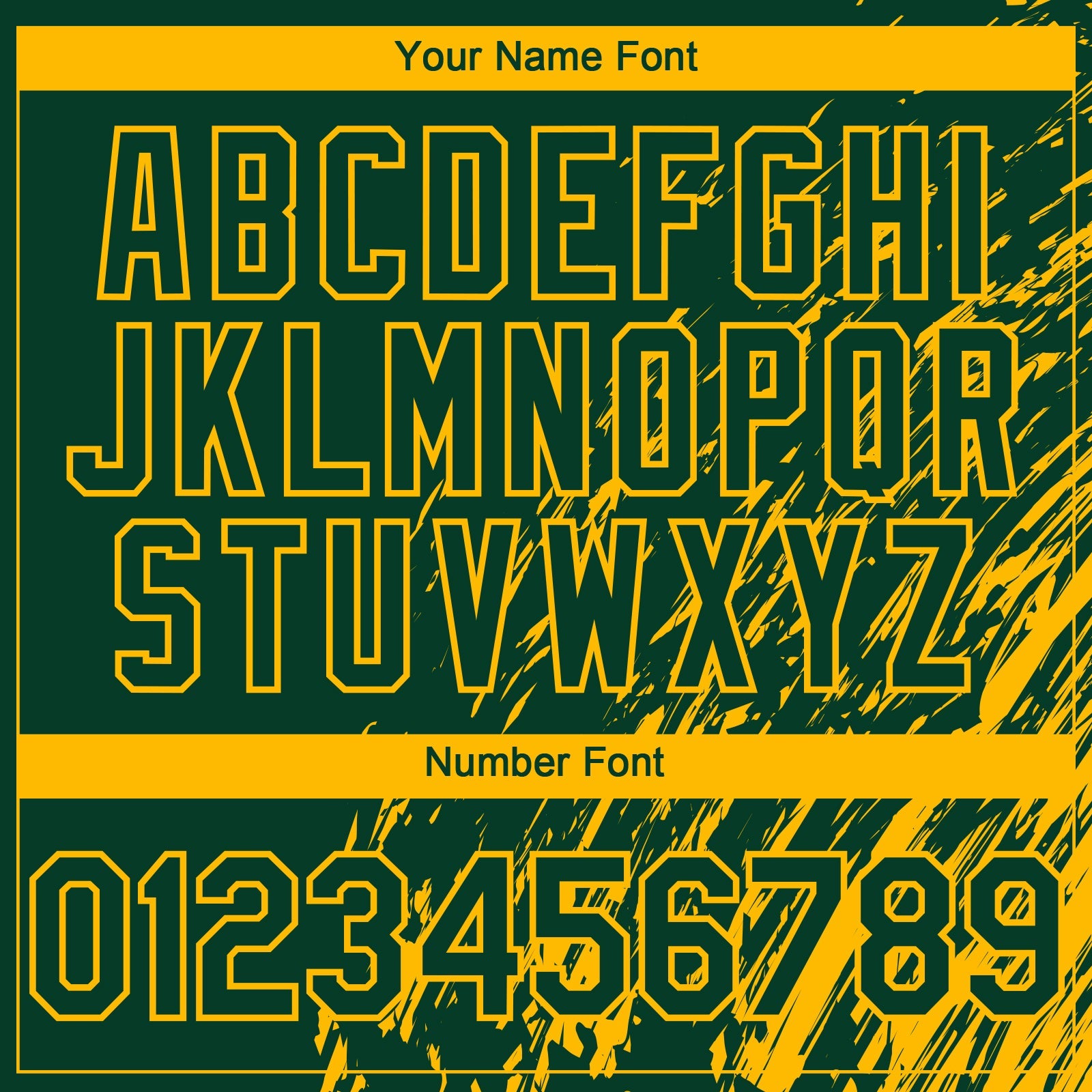 Custom Green Gold 3D Pattern Design Paint Stroke Grunge Streak Authentic Baseball Jersey