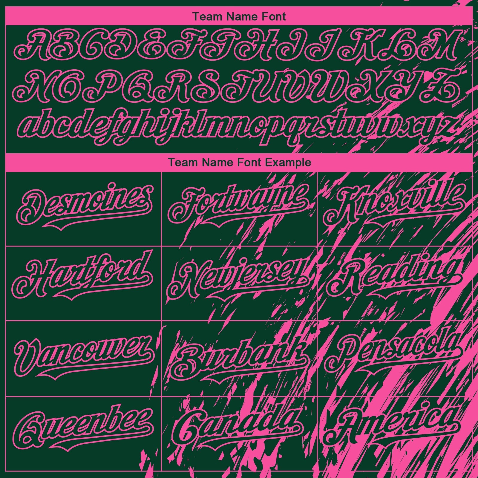 Custom Green Pink 3D Pattern Design Paint Stroke Grunge Streak Authentic Baseball Jersey