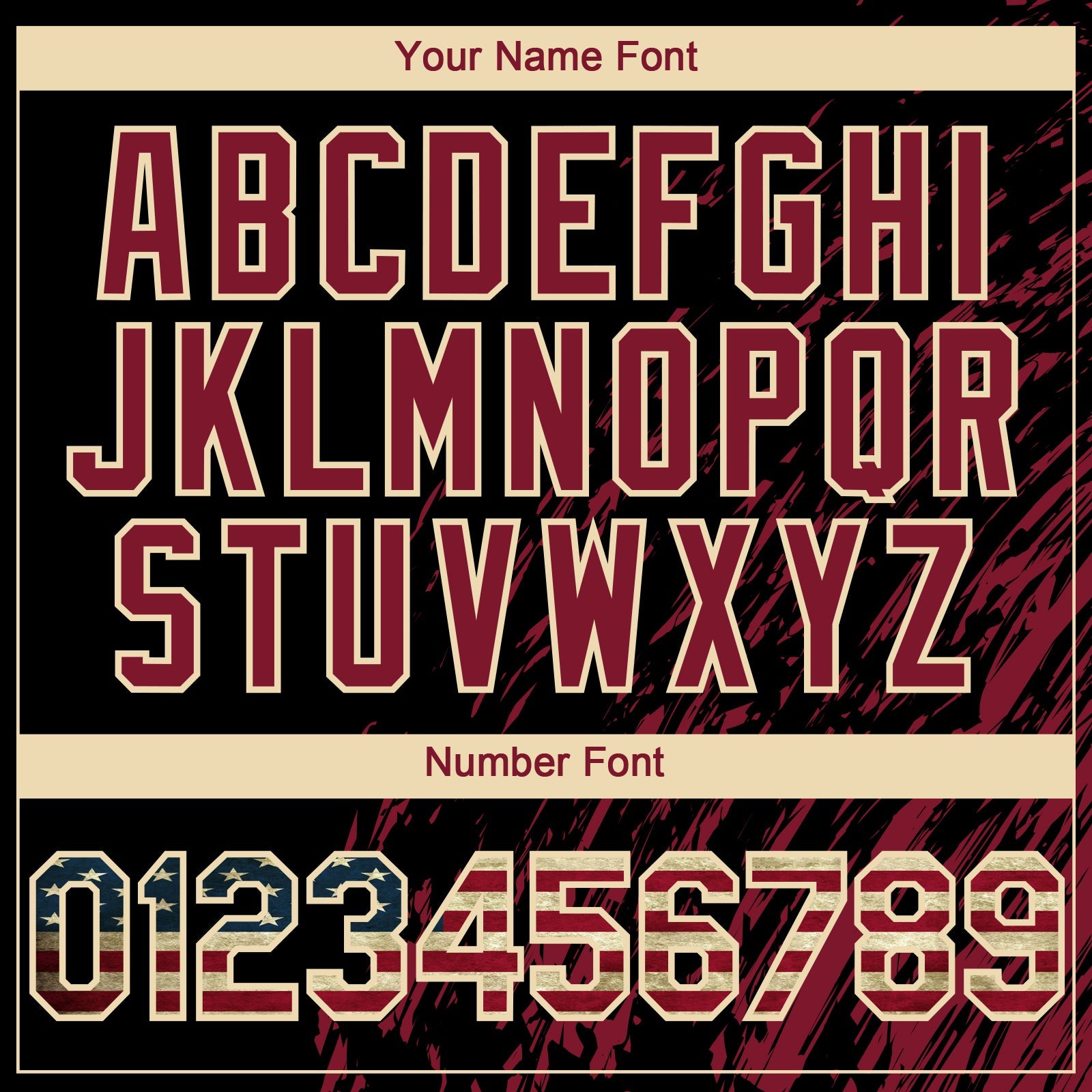 Custom Black Vintage USA Flag Crimson-Cream 3D Pattern Design Paint Stroke Grunge Streak Authentic Baseball Jersey