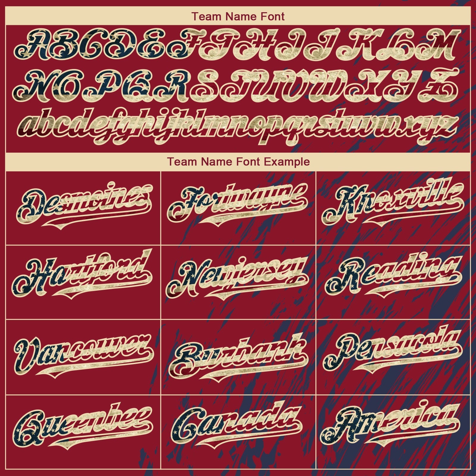 Custom Crimson Vintage USA Flag Navy-Cream 3D Pattern Design Paint Stroke Grunge Streak Authentic Baseball Jersey