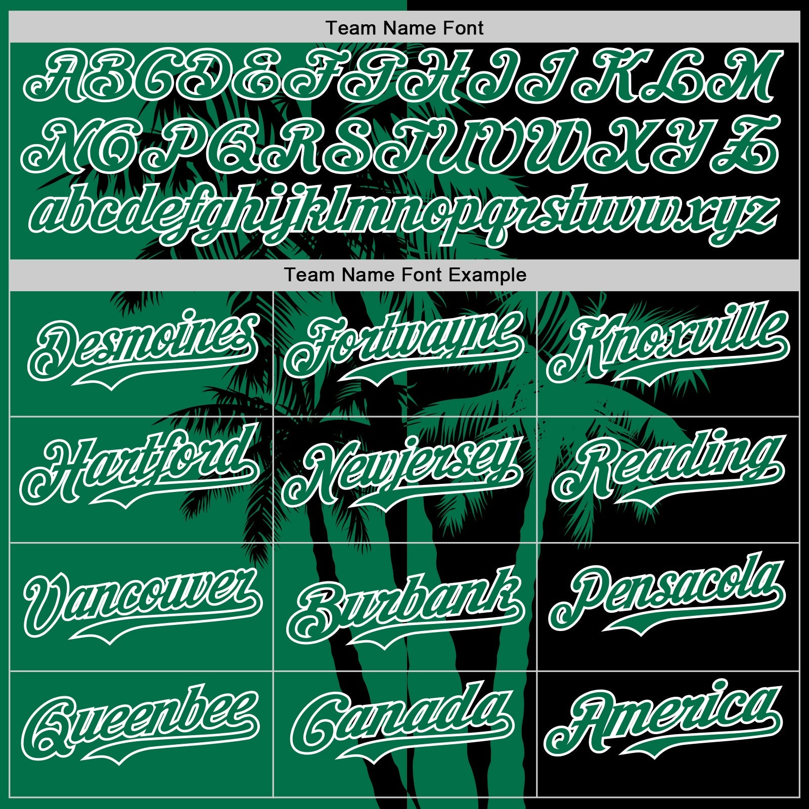 Custom Black Kelly Green-White 3D Pattern Design Hawaii Palm Trees Tropical Coconut Authentic Baseball Jersey