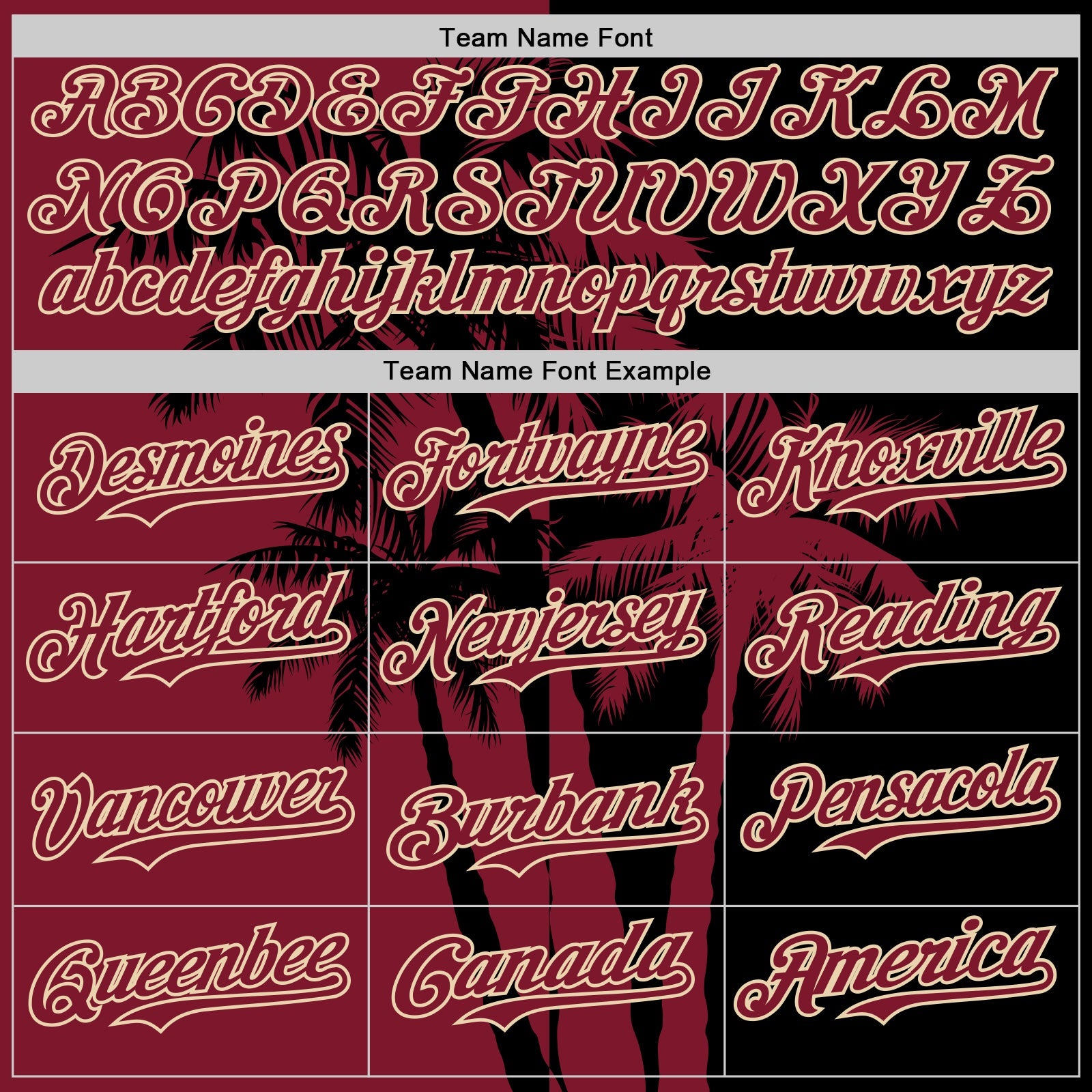 Custom Black Crimson-City Cream 3D Pattern Design Hawaii Palm Trees Tropical Coconut Authentic Baseball Jersey