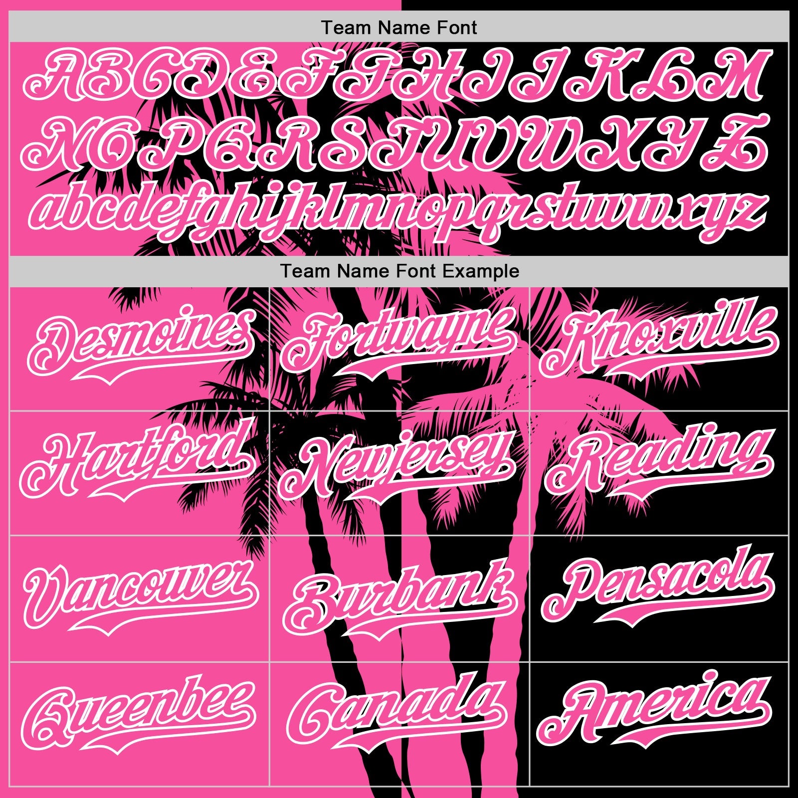 Custom Black Pink-White 3D Pattern Design Hawaii Palm Trees Tropical Coconut Authentic Baseball Jersey