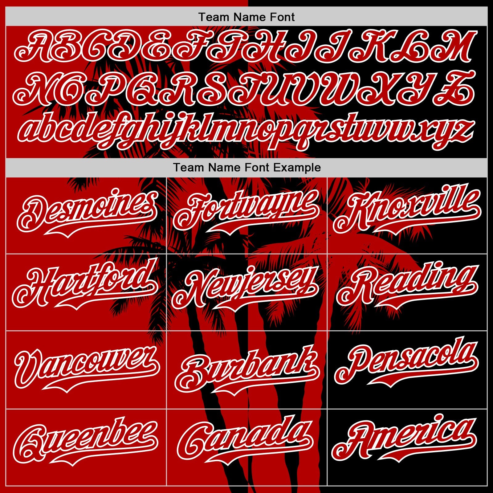 Custom Black Red-White 3D Pattern Design Hawaii Palm Trees Tropical Coconut Authentic Baseball Jersey