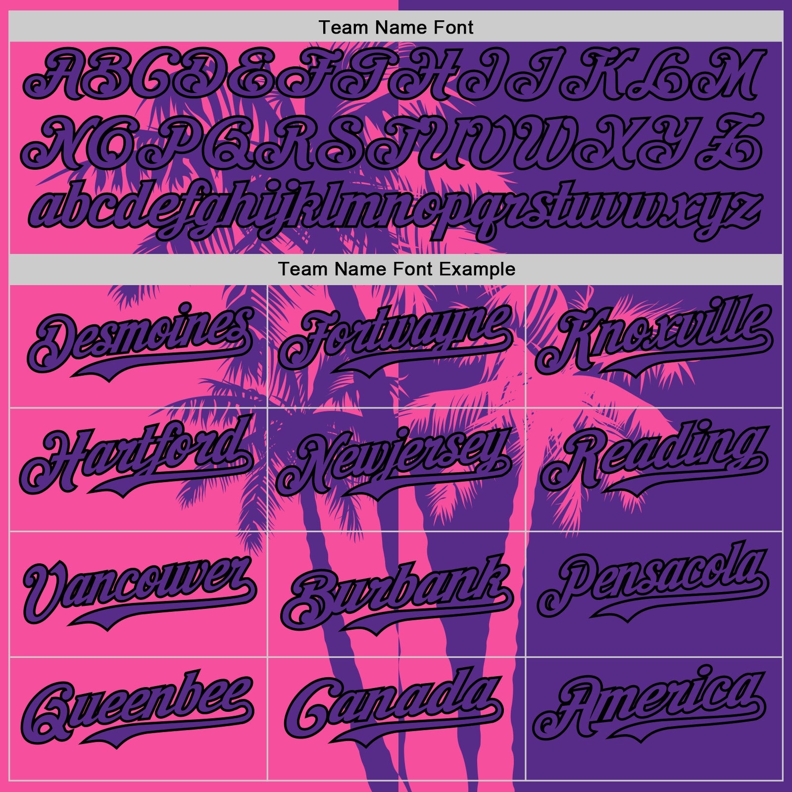 Custom Purple Pink-Black 3D Pattern Design Hawaii Palm Trees Tropical Coconut Authentic Baseball Jersey