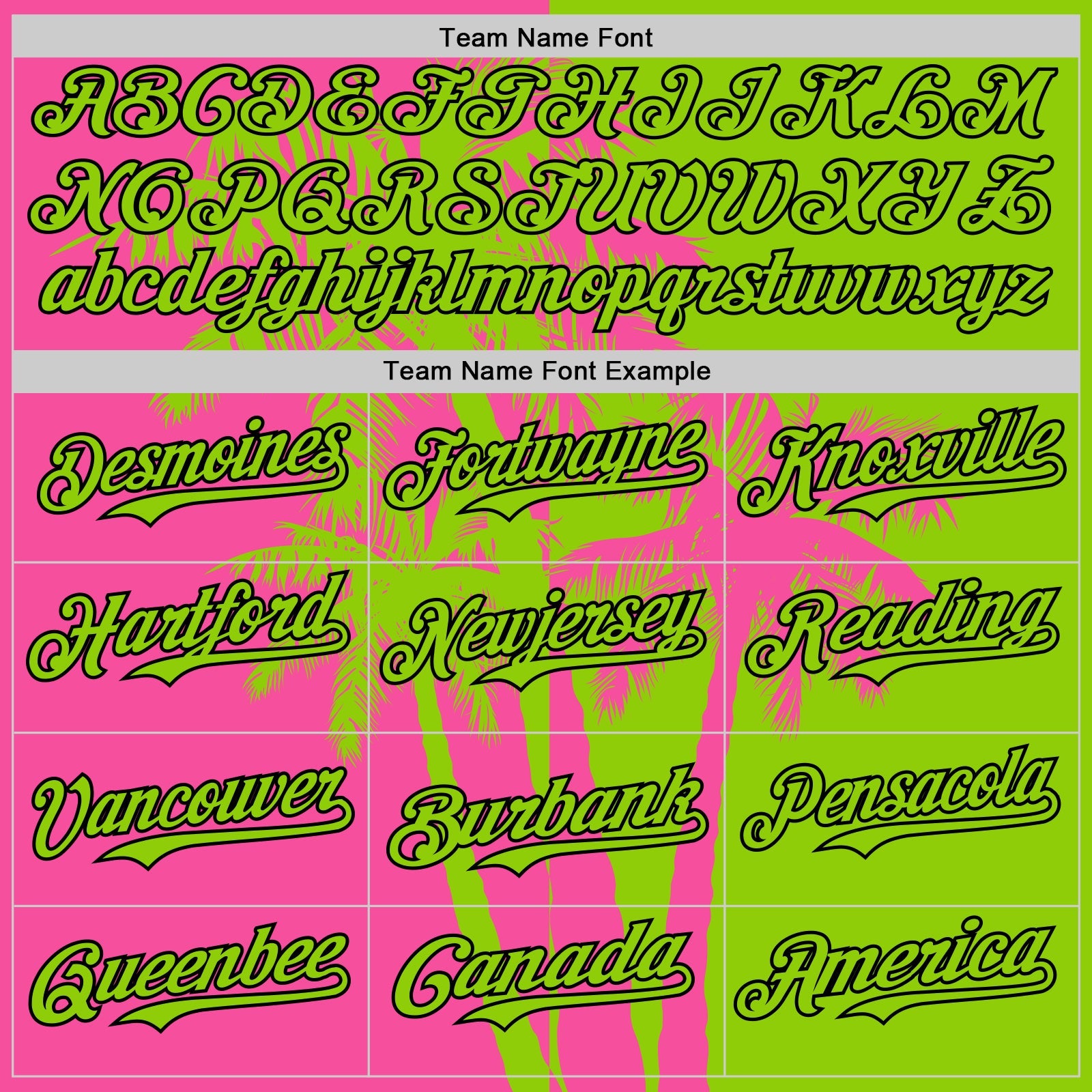 Custom Neon Green Pink-Black 3D Pattern Design Hawaii Palm Trees Tropical Coconut Authentic Baseball Jersey