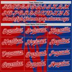 Custom Royal Red-White 3D Pattern Design Hawaii Palm Trees Tropical Coconut Authentic Baseball Jersey