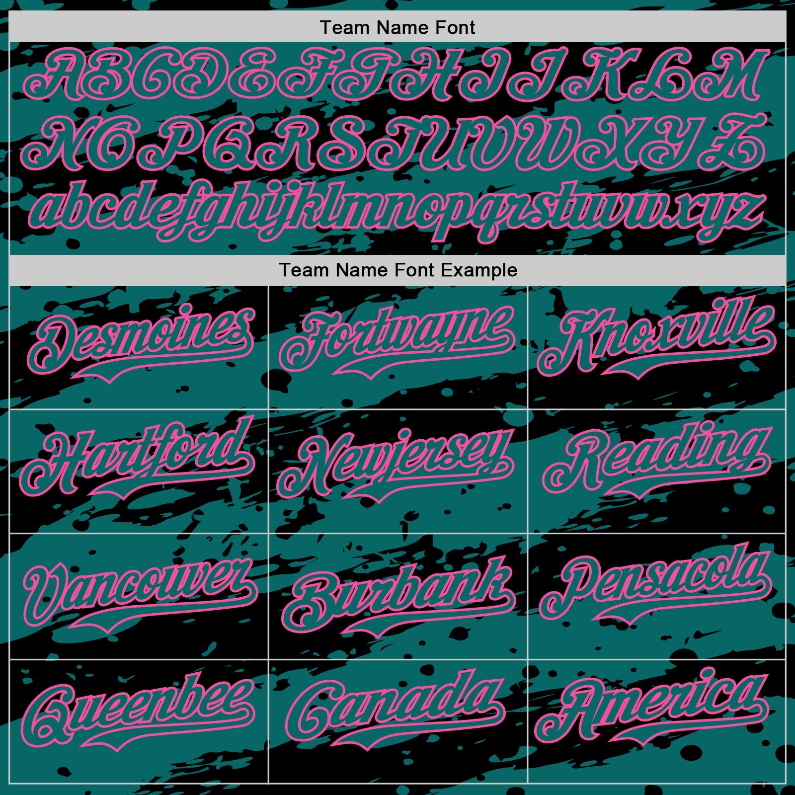 Custom Teal Black-Pink 3D Pattern Design Paint Splash Stripe Authentic Baseball Jersey