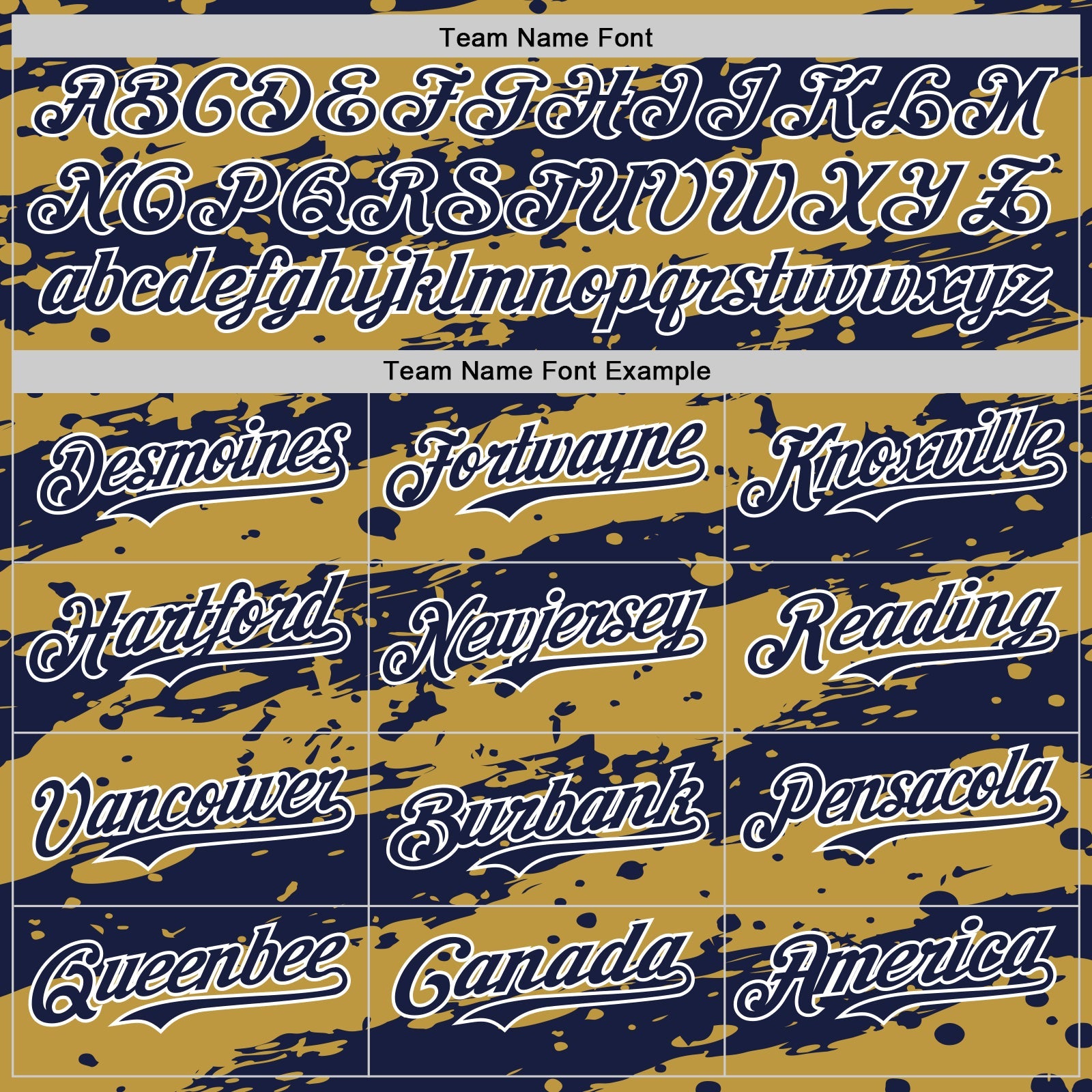 Custom Old Gold Navy-White 3D Pattern Design Paint Splash Stripe Authentic Baseball Jersey