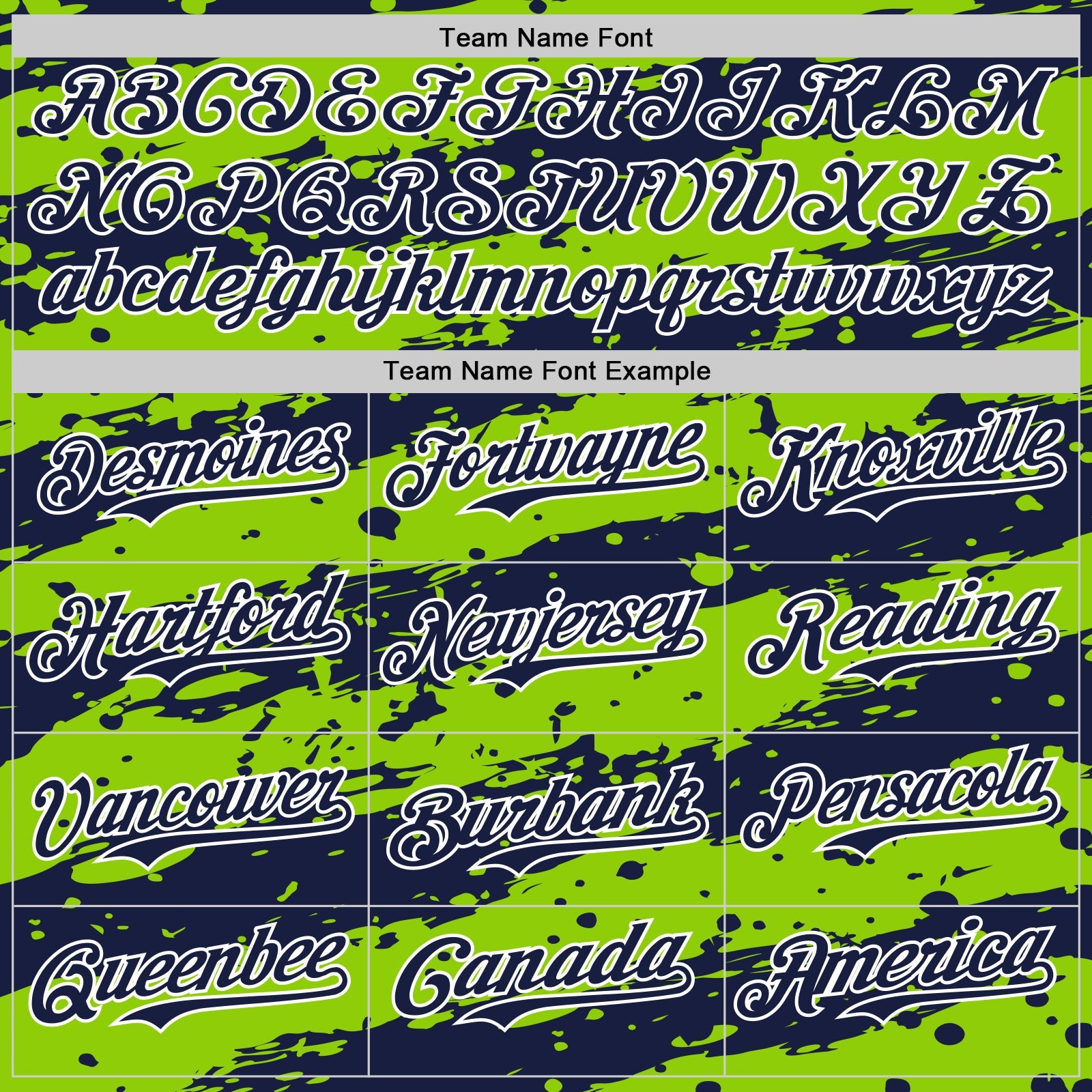 Custom Neon Green Navy-White 3D Pattern Design Paint Splash Stripe Authentic Baseball Jersey