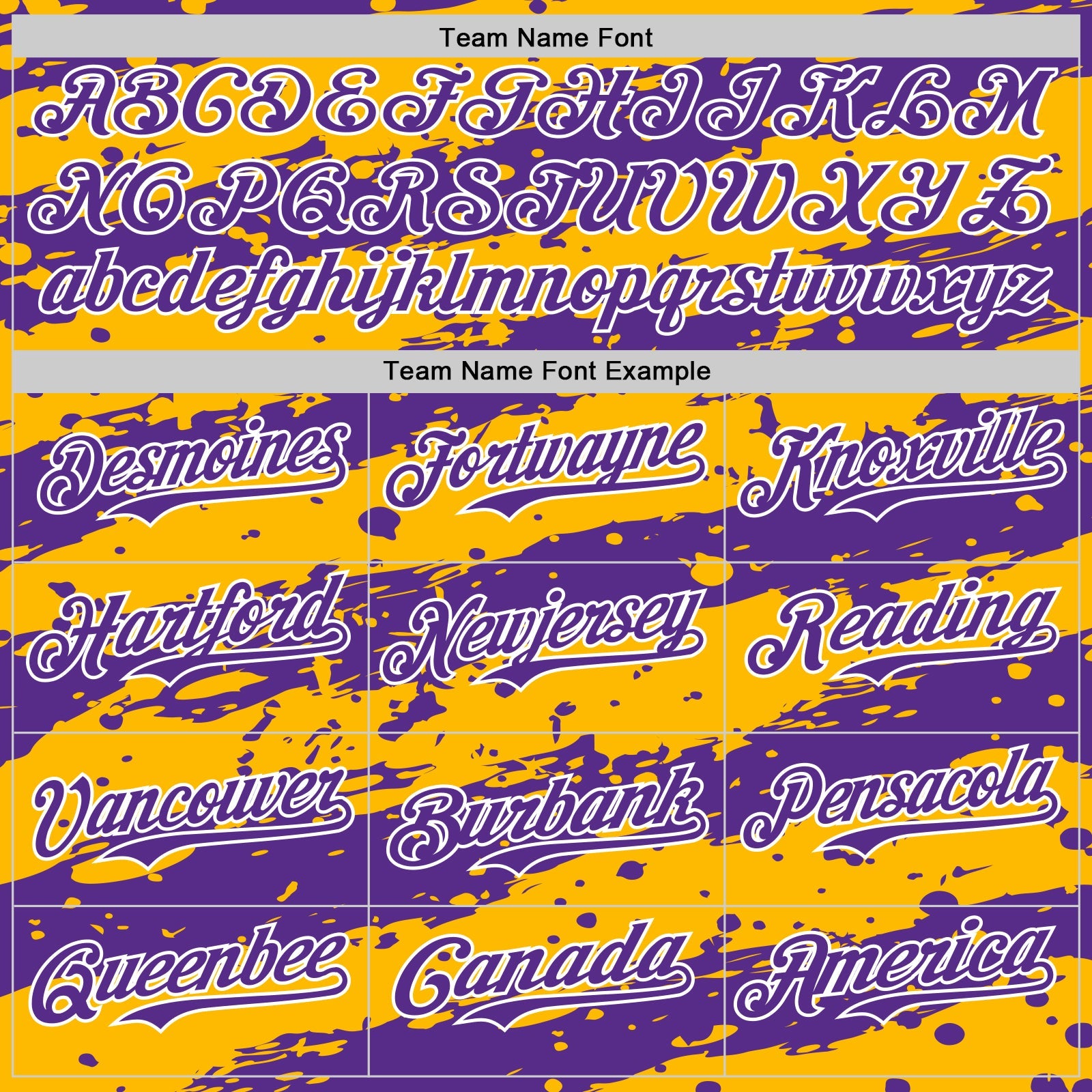 Custom Gold Purple-White 3D Pattern Design Paint Splash Stripe Authentic Baseball Jersey