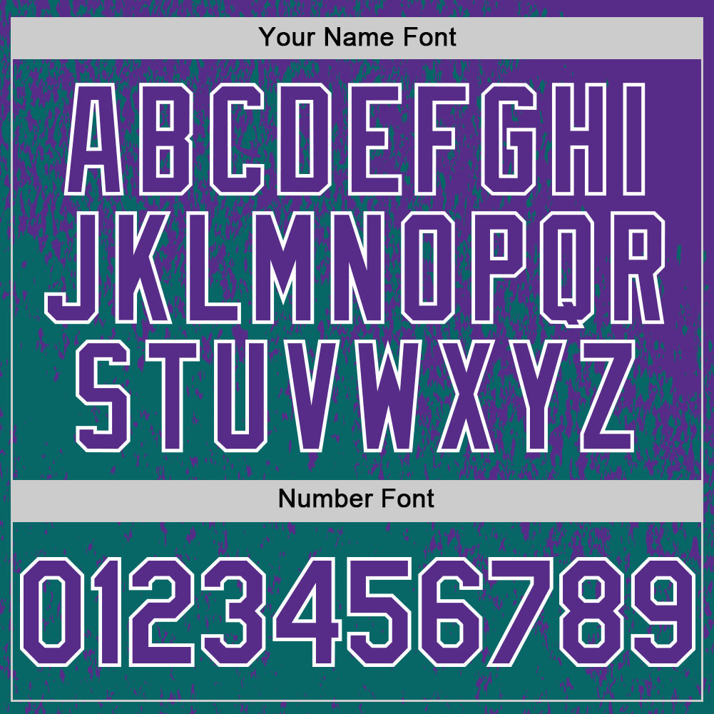 Custom Purple Teal-White 3D Pattern Design Abstract Fragment Splatter Authentic Baseball Jersey