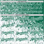 Custom Kelly Green White 3D Pattern Design Abstract Fragment Splatter Authentic Baseball Jersey