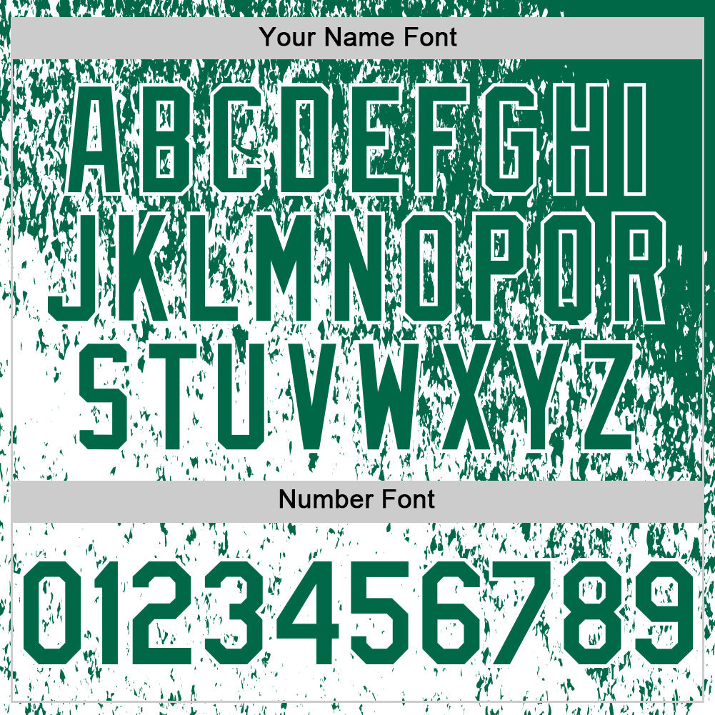 Custom Kelly Green White 3D Pattern Design Abstract Fragment Splatter Authentic Baseball Jersey