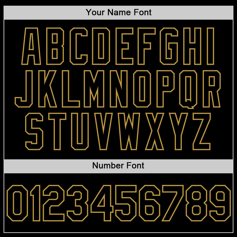 Custom Black Old Gold 3D Skull Fashion Authentic Baseball Jersey