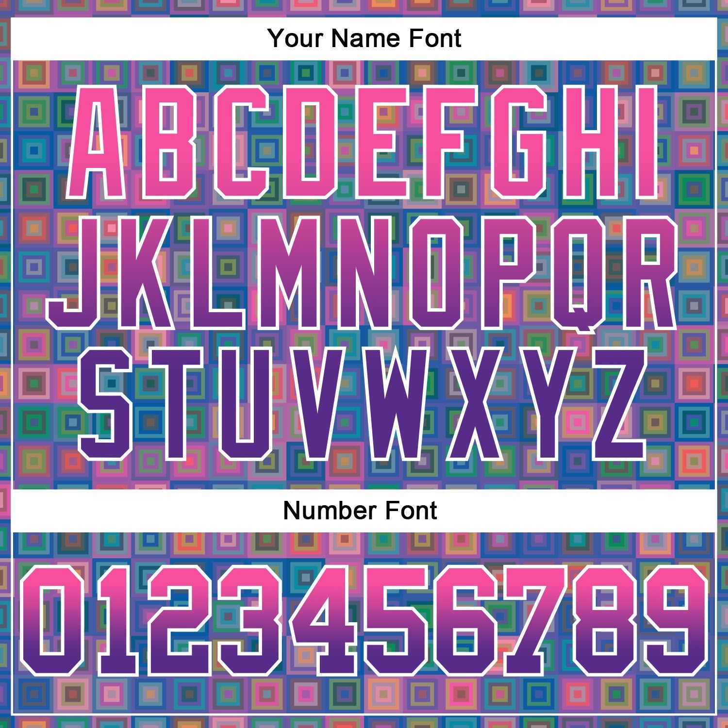 Custom Stitched Royal Pink-Purple 3D Pattern Design Geometric Gradient Square Shapes Sports Pullover Sweatshirt Hoodie