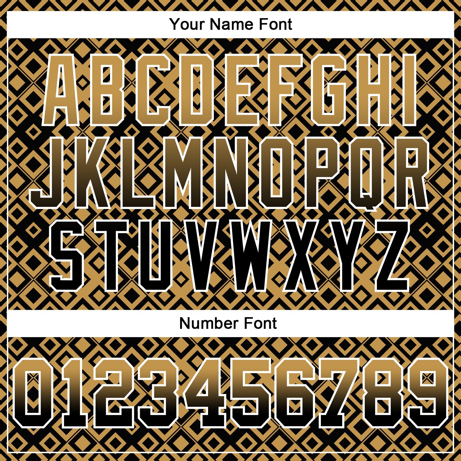 Custom Stitched Old Gold Black-White 3D Pattern Design Geometric Gradient Square Shapes Sports Pullover Sweatshirt Hoodie