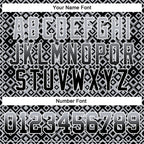 Custom Stitched Gray Black-White 3D Pattern Design Geometric Gradient Square Shapes Sports Pullover Sweatshirt Hoodie