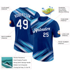 Custom US Navy Blue White-Royal 3D Esports Performance T-Shirt