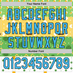 Custom Green Sky Blue Light Yellow-Black 3D St. Patrick's Day Shamrock Beer Authentic Baseball Jersey