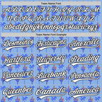 Custom Light Blue White-Black 3D Hawaii Tropical Palm Tree And Cactus Authentic Baseball Jersey