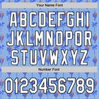 Custom Light Blue White-Black 3D Hawaii Tropical Palm Tree And Cactus Authentic Baseball Jersey