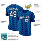 Custom US Navy Blue Royal-Lakes Blue 3D Esports Performance T-Shirt