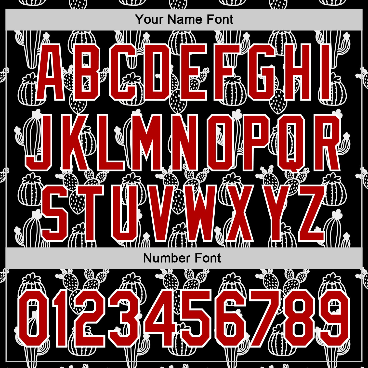 Custom Black Red-White 3D Mexican Cactus Authentic Baseball Jersey