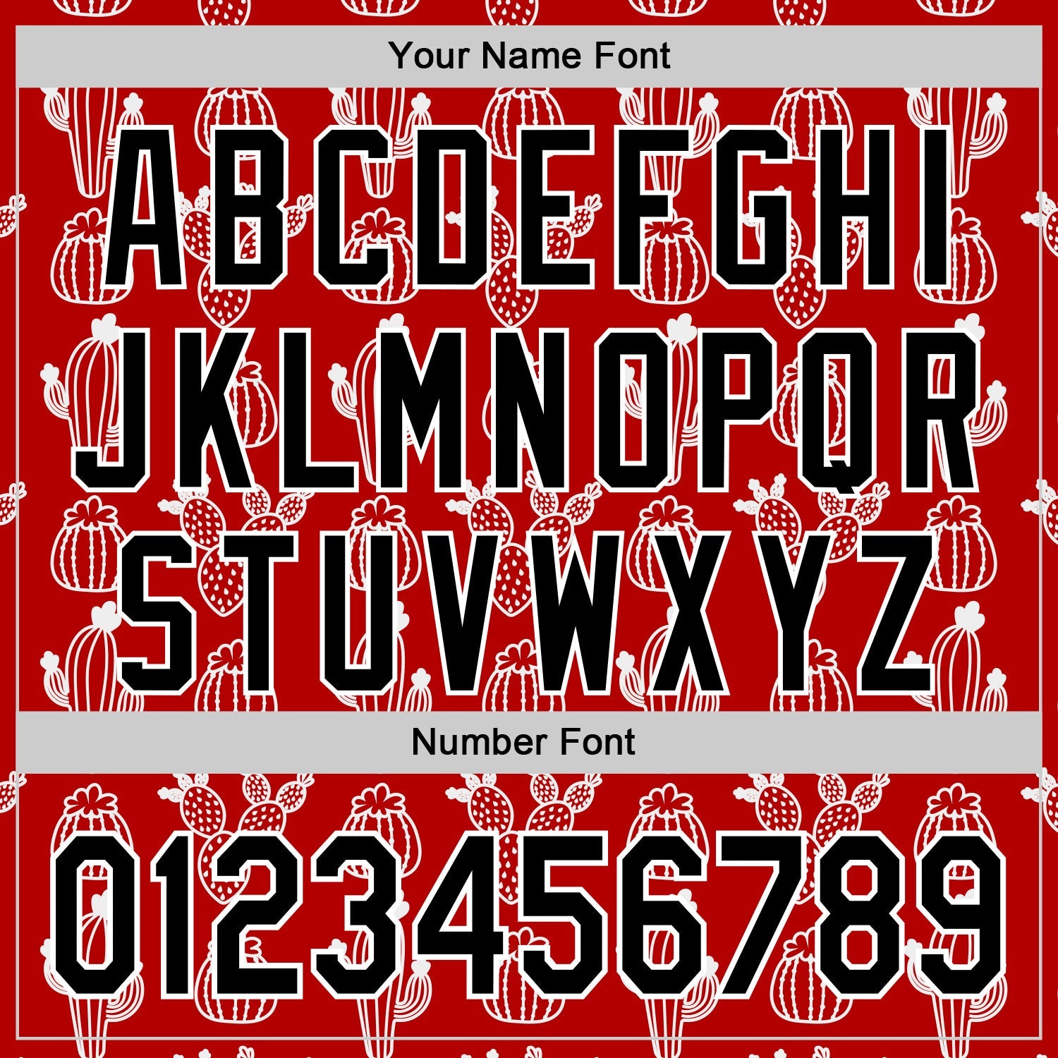 Custom Red Black-White 3D Mexican Cactus Authentic Baseball Jersey