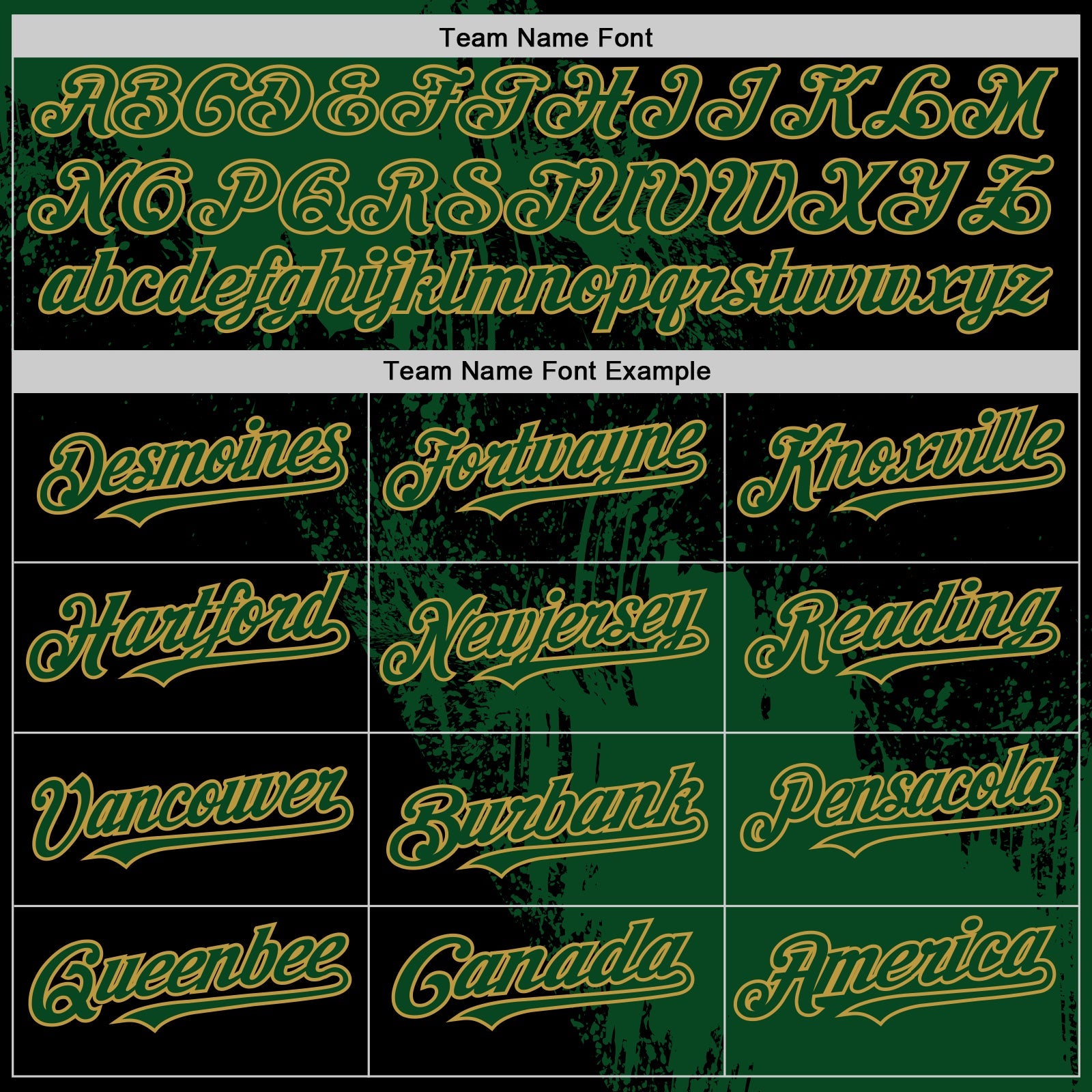 Custom Green Black-Old Gold 3D Pattern Design Abstract Brush Stroke Authentic Baseball Jersey