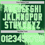 Custom Pea Green Green-White 3D Pattern Design Abstract Brush Stroke Authentic Baseball Jersey