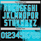 Custom Lakes Blue Black-White 3D Pattern Design Abstract Brush Stroke Authentic Baseball Jersey