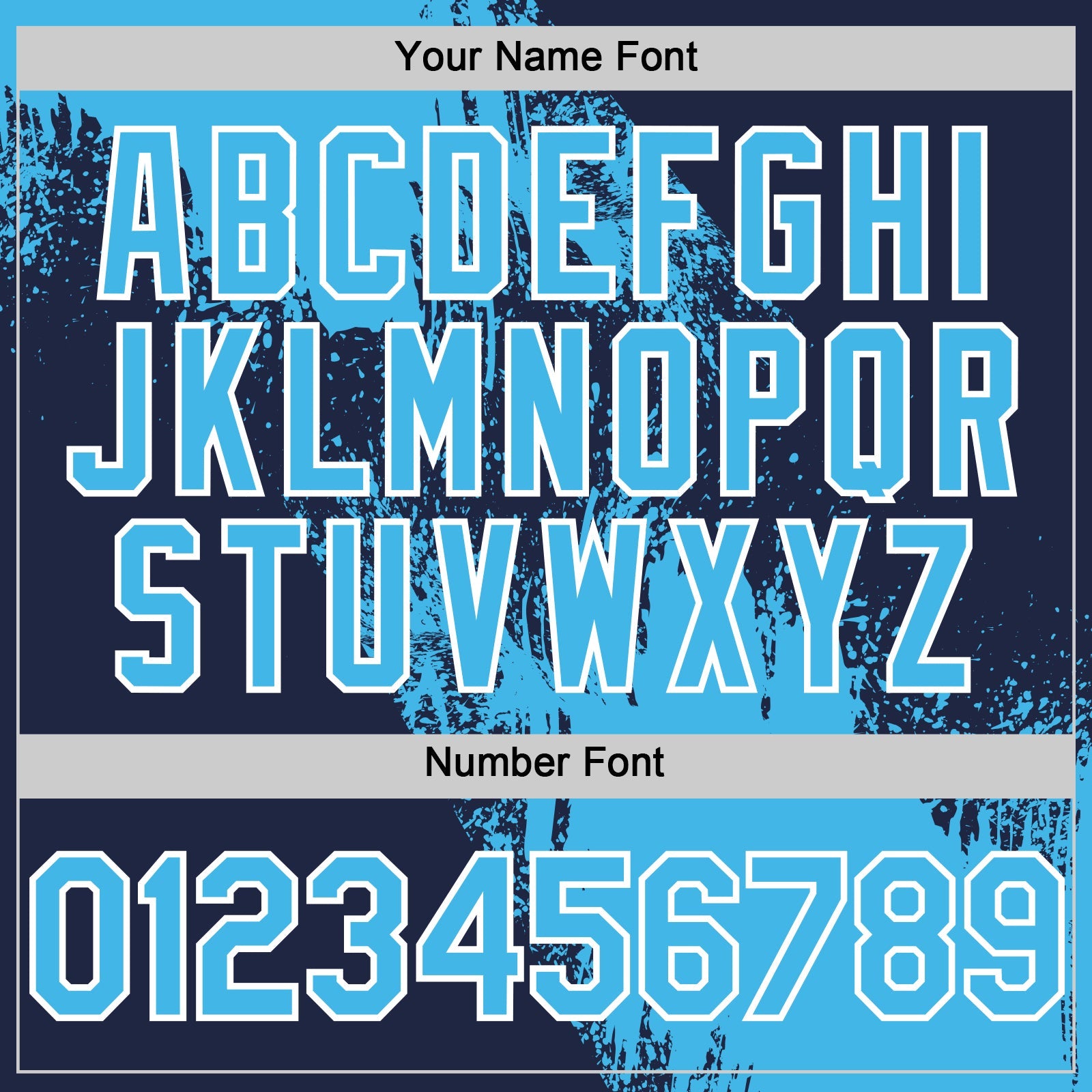 Custom Sky Blue Navy-White 3D Pattern Design Abstract Brush Stroke Authentic Baseball Jersey