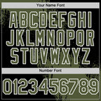 Custom Olive Black-White 3D Pattern Design Abstract Brush Stroke Authentic Baseball Jersey