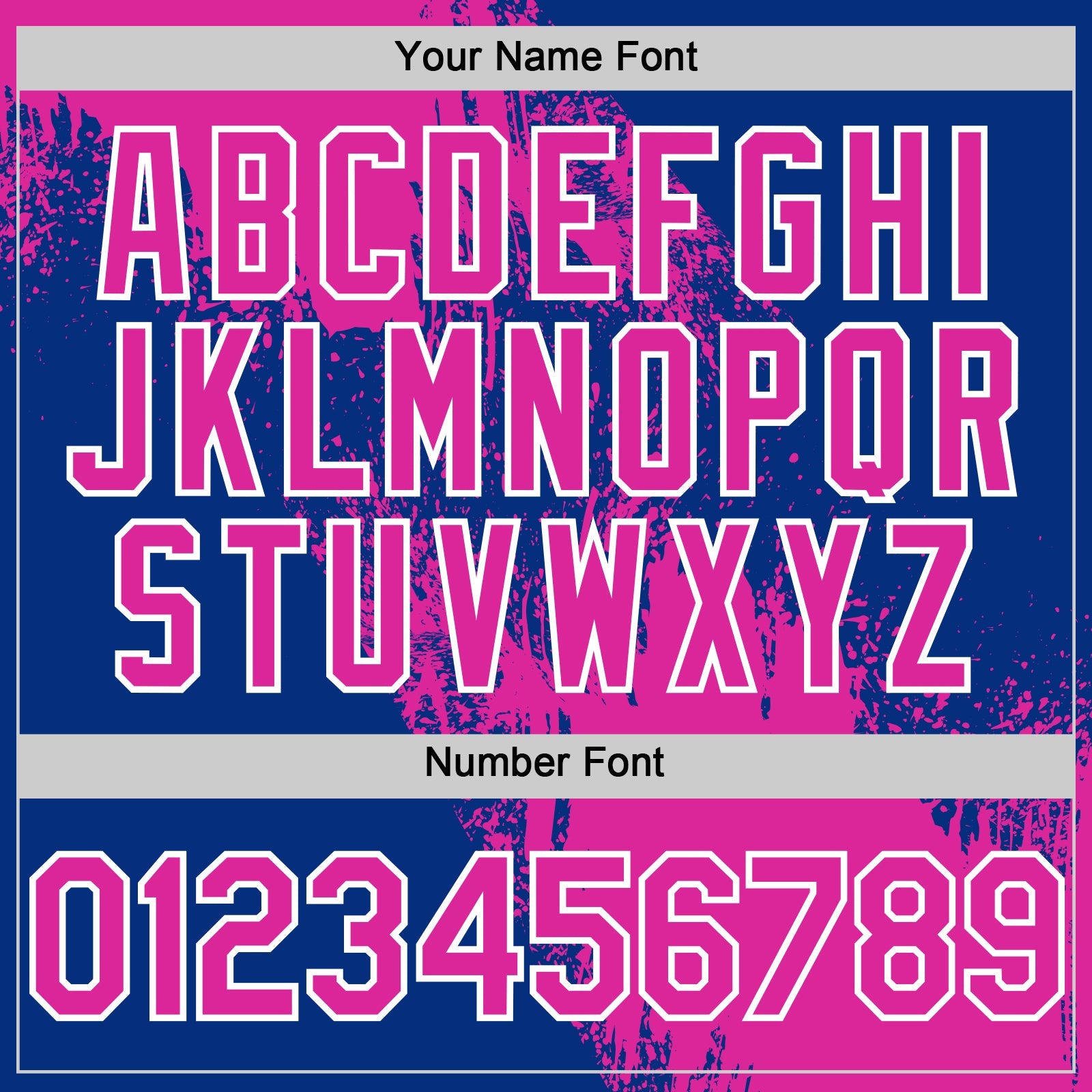 Custom Deep Pink Royal-White 3D Pattern Design Abstract Brush Stroke Authentic Baseball Jersey