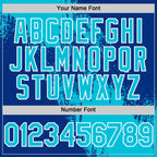 Custom Lakes Blue Royal-White 3D Pattern Design Abstract Brush Stroke Authentic Baseball Jersey