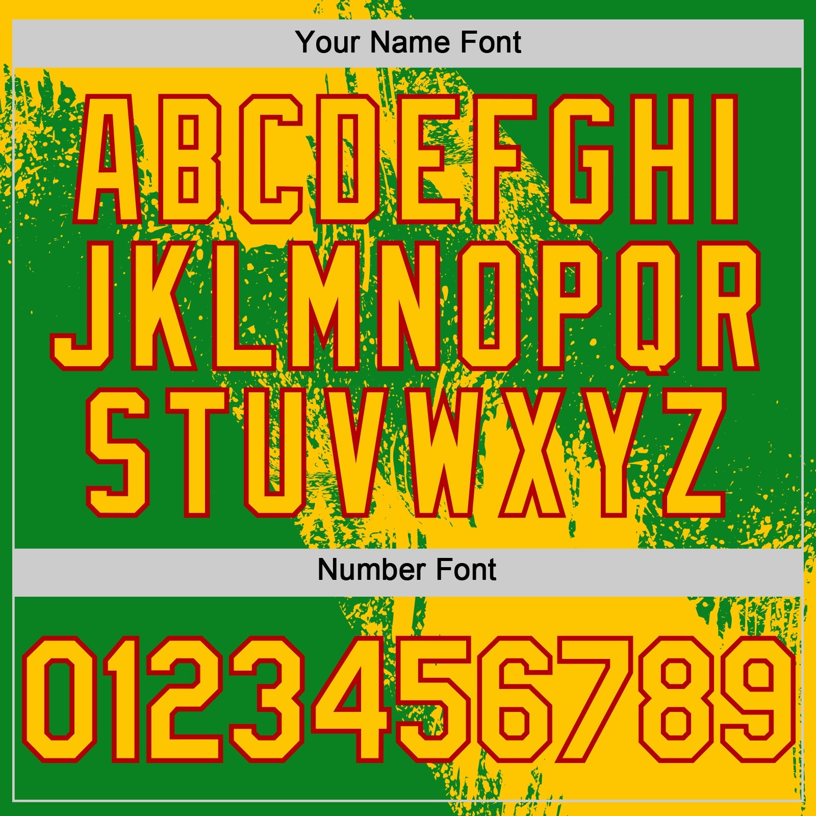 Custom Yellow Grass Green-Red 3D Pattern Design Abstract Brush Stroke Authentic Baseball Jersey