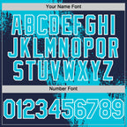 Custom Lakes Blue Navy-White 3D Pattern Design Abstract Brush Stroke Authentic Baseball Jersey