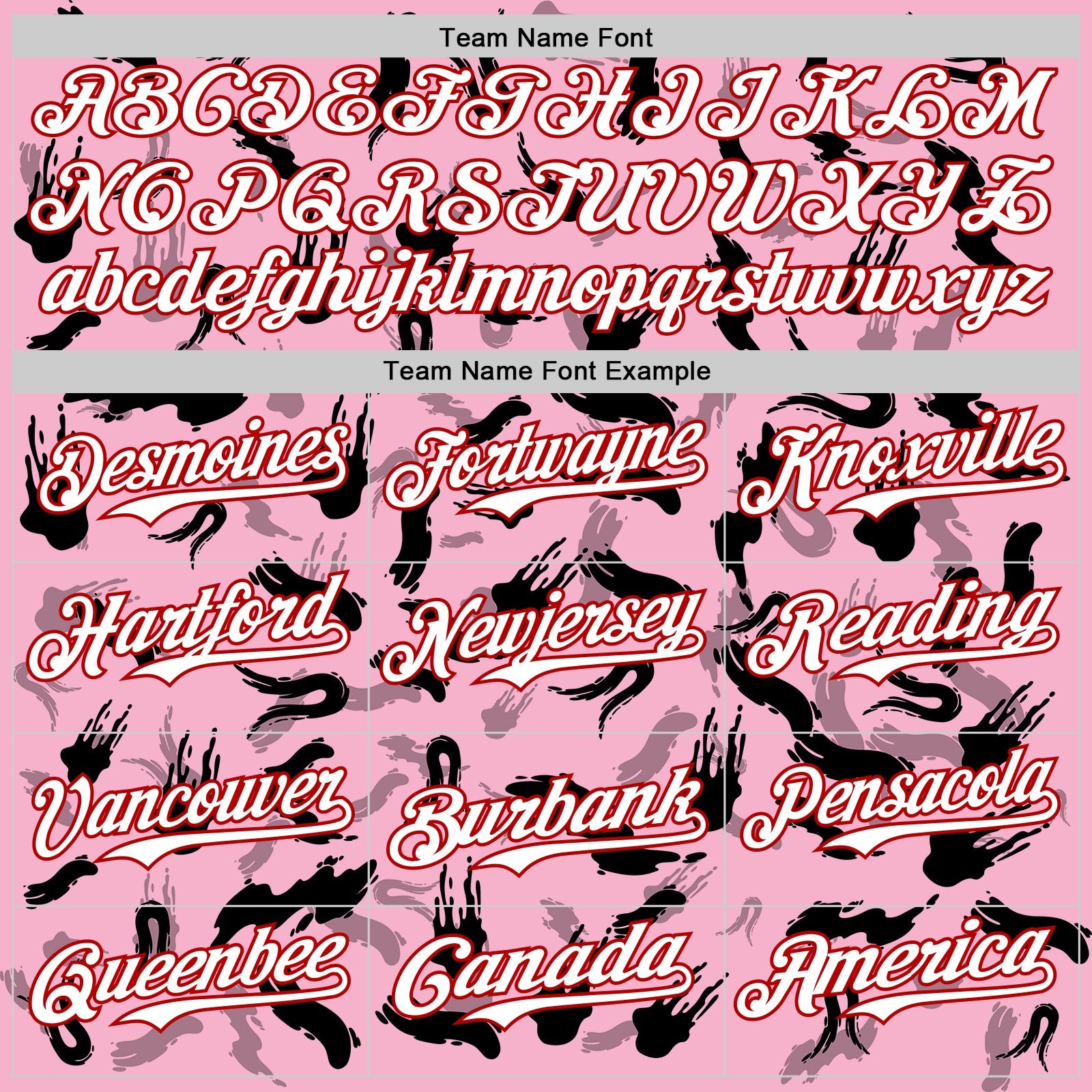 Custom Light Pink White-Red 3D Pattern Design Graffiti Ink Brush Stroke Authentic Baseball Jersey