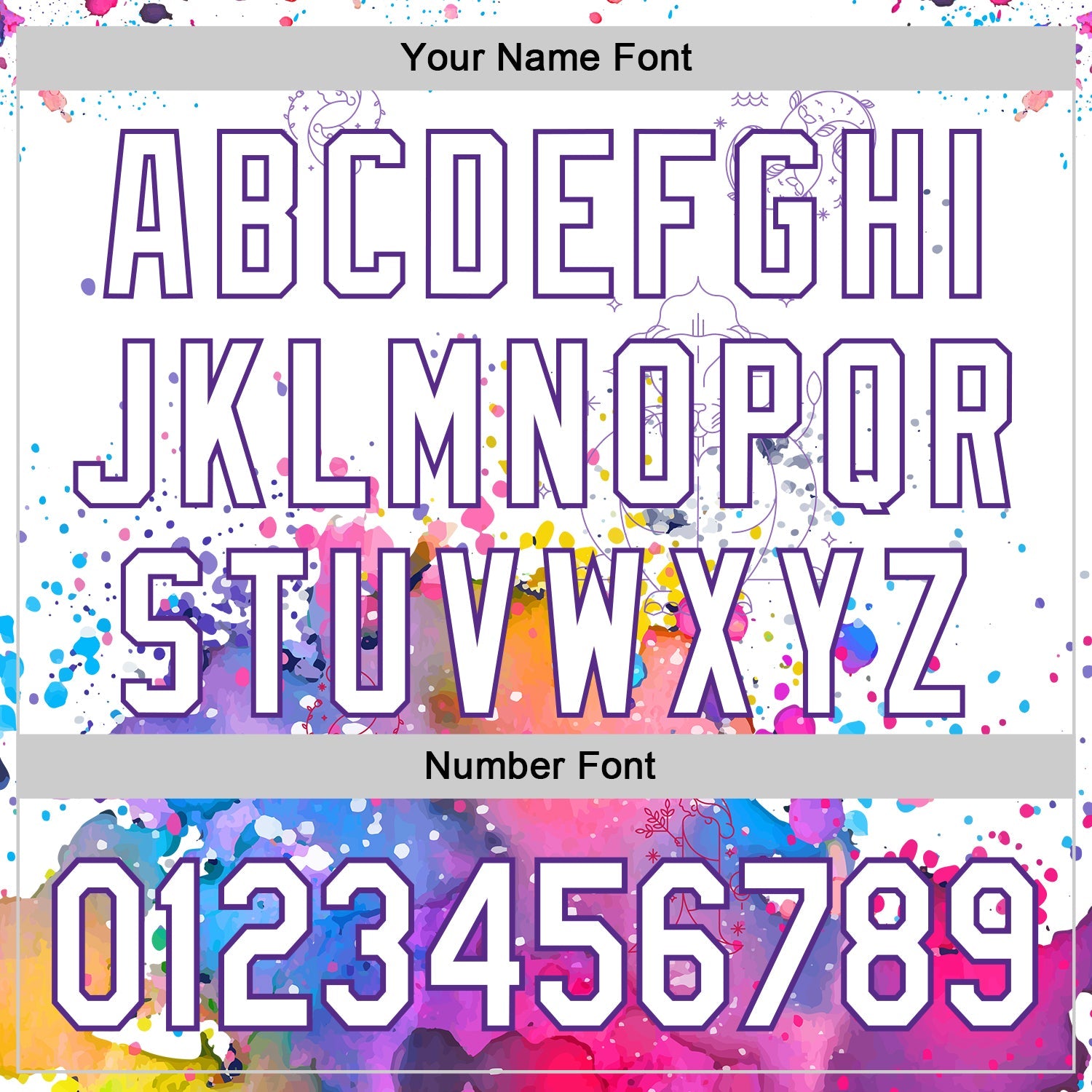 Custom White Purple 3D Pattern Design Graffiti Splash And Constellation Space Galaxy Star Authentic Baseball Jersey