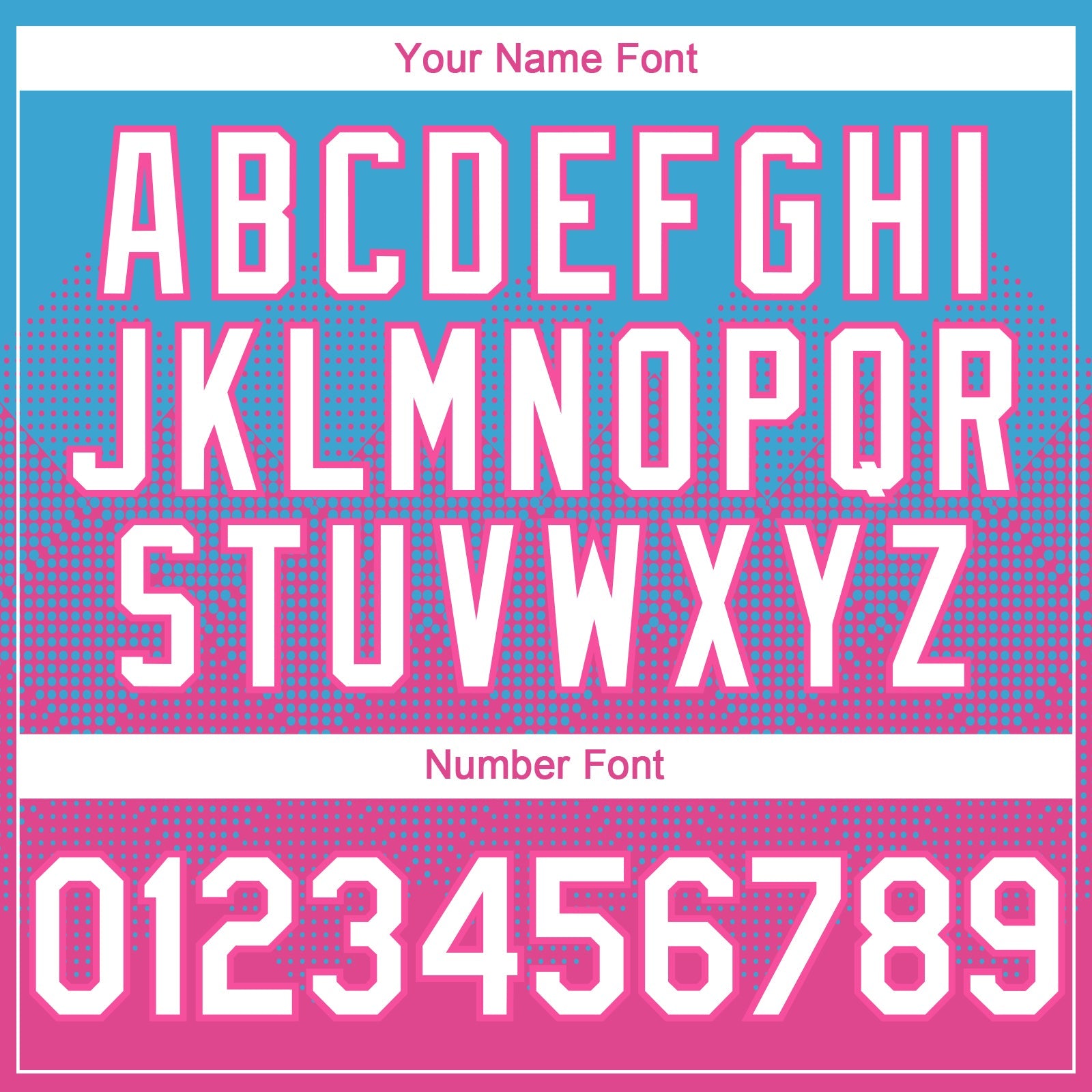 Custom Sky Blue White-Pink 3D Gradient Square Shape Authentic Baseball Jersey