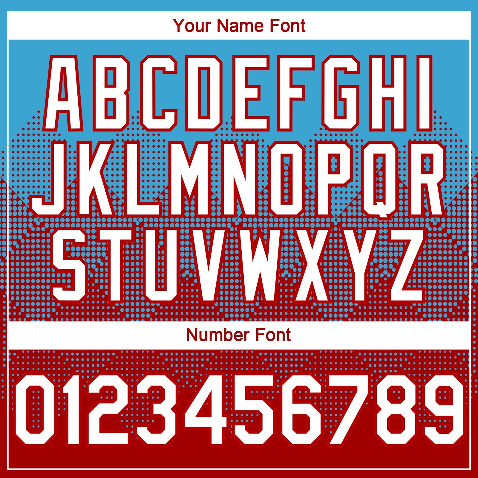 Custom Sky Blue White-Red 3D Gradient Square Shape Authentic Baseball Jersey