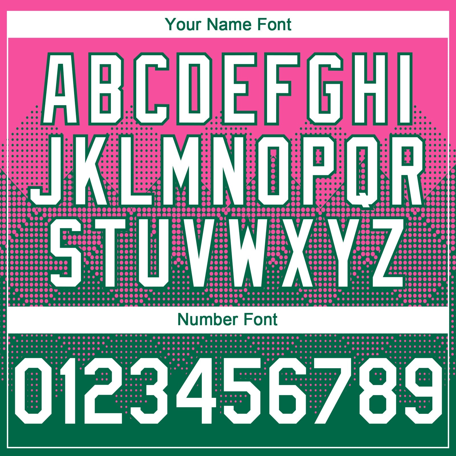 Custom Pink White-Kelly Green 3D Gradient Square Shape Authentic Baseball Jersey