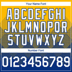 Custom Gold White-Royal 3D Gradient Square Shape Authentic Baseball Jersey