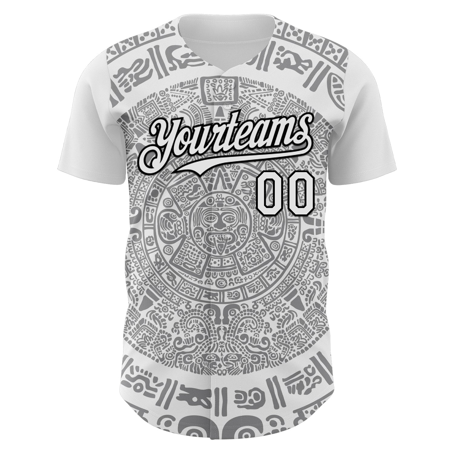 Custom White Gray-Black 3D Mexico Authentic Baseball Jersey