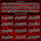 Custom Red Black-White 3D Mexico Authentic Baseball Jersey