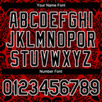 Custom Red Black-White 3D Mexico Authentic Baseball Jersey