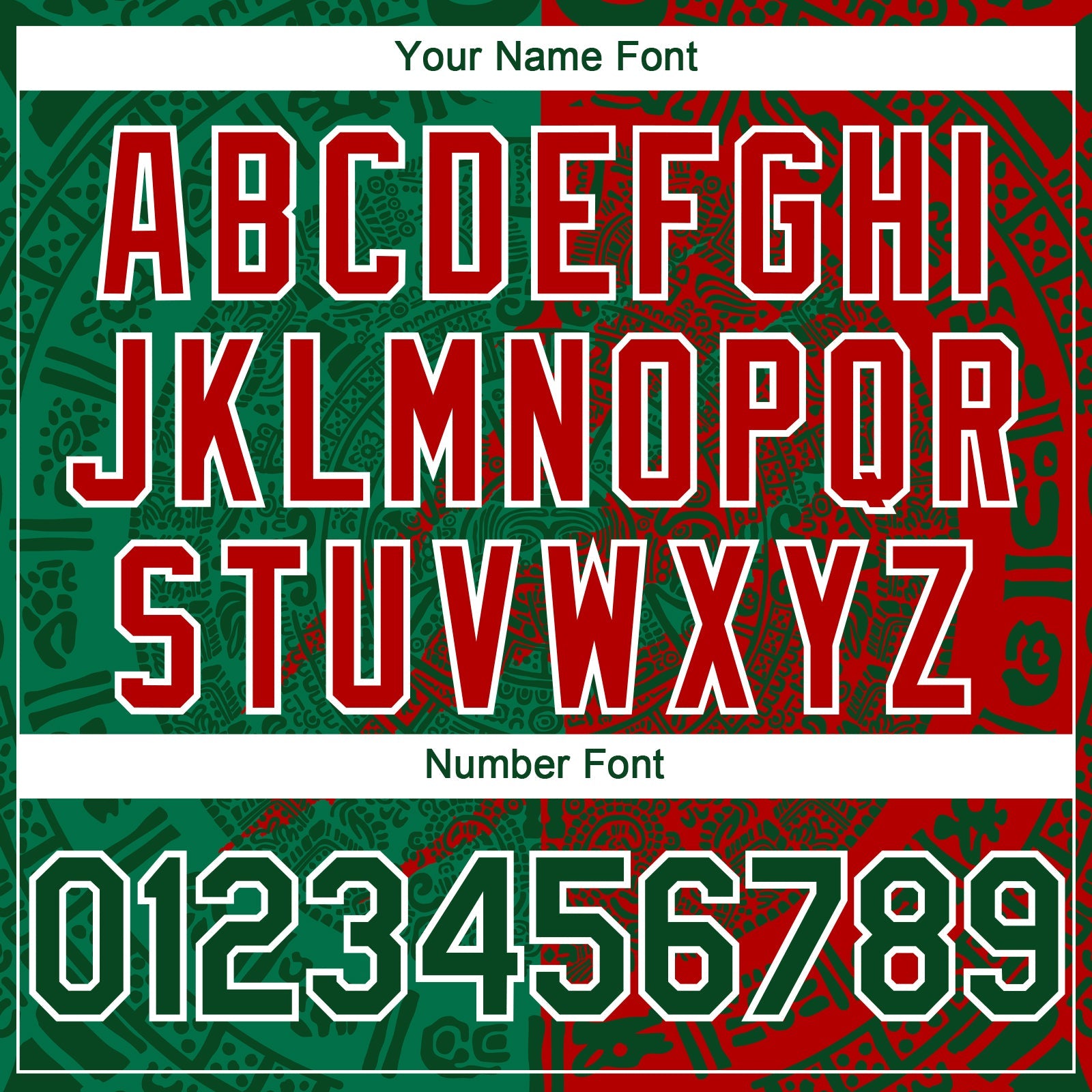 Custom Red Green Kelly Green-White 3D Mexico Scratch Authentic Baseball Jersey