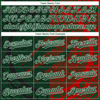 Custom Red Green-White 3D Mexico Scratch Authentic Baseball Jersey