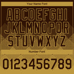 Custom Brown Old Gold 3D Pattern Design Gradient Square Shapes Performance T-Shirt